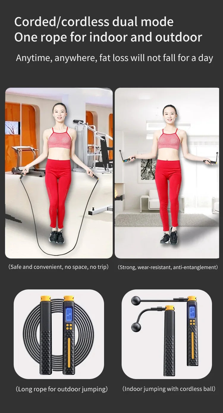 2 In 1 Skipping Rope With Intelligent Counting