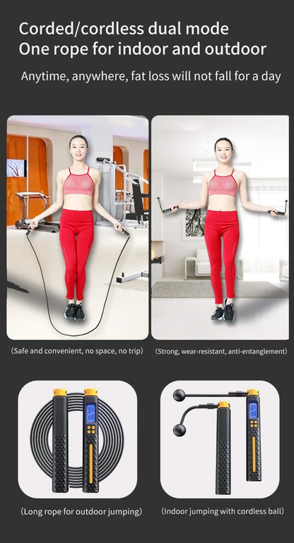 2 In 1 Skipping Rope With Intelligent Counting